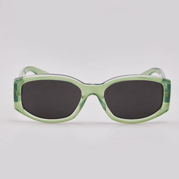 Óculos de Sol Retangular Detalhe Reto Acetato Reciclado - Verde