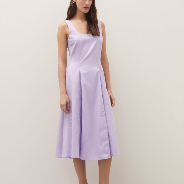 Vestido Midi Evasê - Lilás