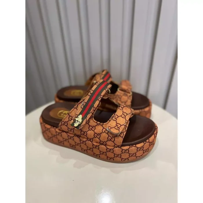 Tamanco Feminino Plataforma Estampado Sola Alta Anabela - Image 6