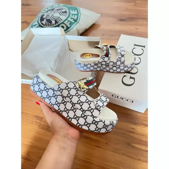 Tamanco Feminino Plataforma Estampado Sola Alta Anabela - Image 4