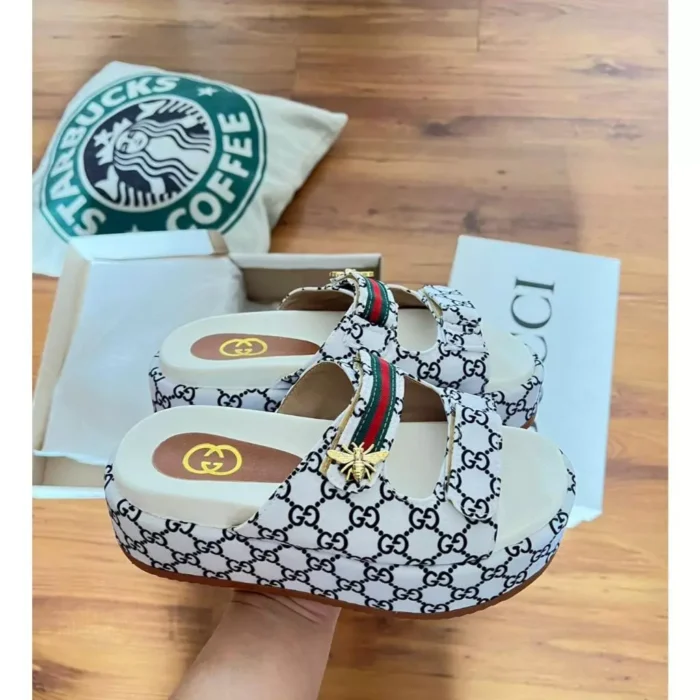 Tamanco Feminino Plataforma Estampado Sola Alta Anabela - Image 3